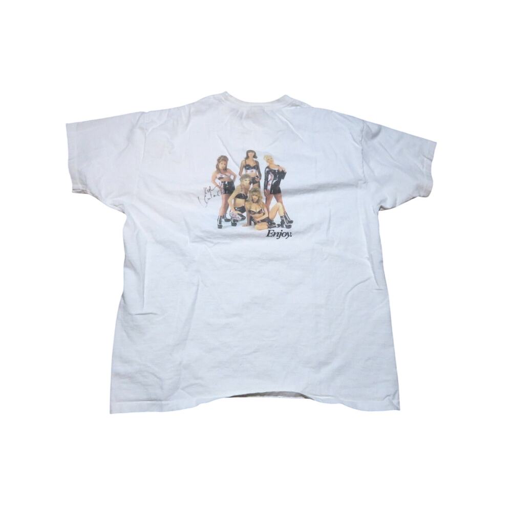 VCA Adult Videos Pictures Enjoy Girls White T-shirt Sz XL 1990s